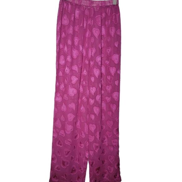 Victoria's Secret Vintage Sheer Hearts Pants Pink Valentines Size Small - Picture 3 of 6